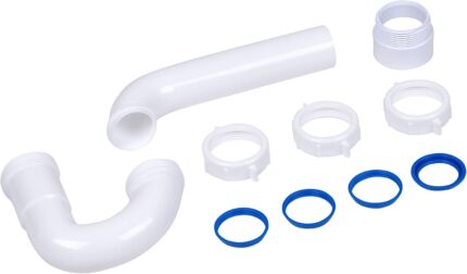 1½ Inch P-Trap with PVC Adapter and Reversible J-Bend