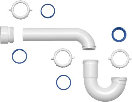 1½ Inch P-Trap with PVC Adapter and Reversible J-Bend