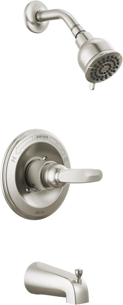 2-Spray Bathtub and Shower Faucet Set – Brushed Nickel, Valve Not Included