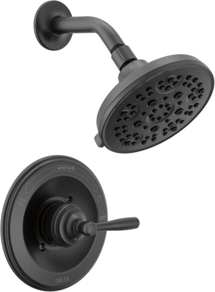 5-Setting Shower Faucet Set with Valve Trim – Matte Black