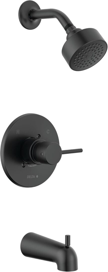 Bathtub and Shower Faucet Set – Matte Black, Valve Not Included