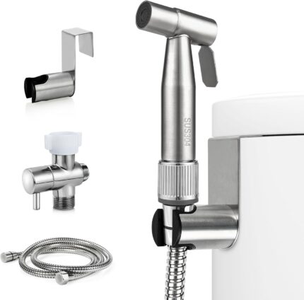 Handheld Bidet Sprayer with Pressure Control – Stainless Steel