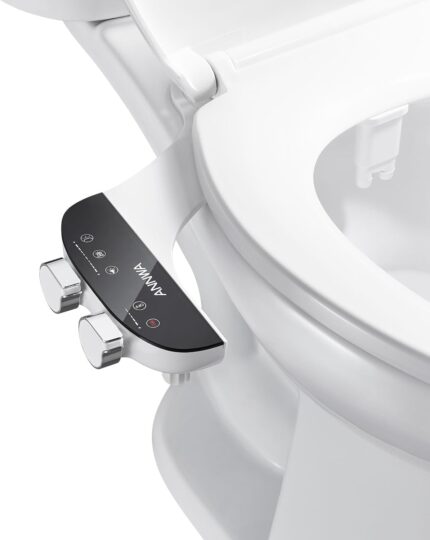 Non-Electric Bidet Attachment – Hot and Cold, Dual Retractable Nozzle
